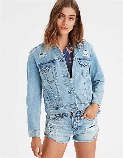 american eagle jean jacket women's.